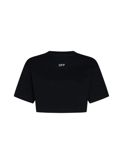 Shop Off-white Off White T-shirts And Polos In Black