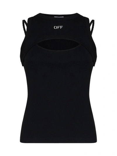 Shop Off-white Off White Top In Black