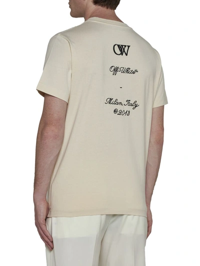 Shop Off-white Off White T-shirts And Polos In Angora Black