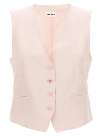 Shop P.a.r.o.s.h . Single-breasted Vest In Pink