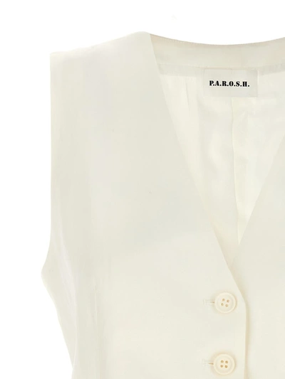 Shop P.a.r.o.s.h . Single-breasted Vest In White
