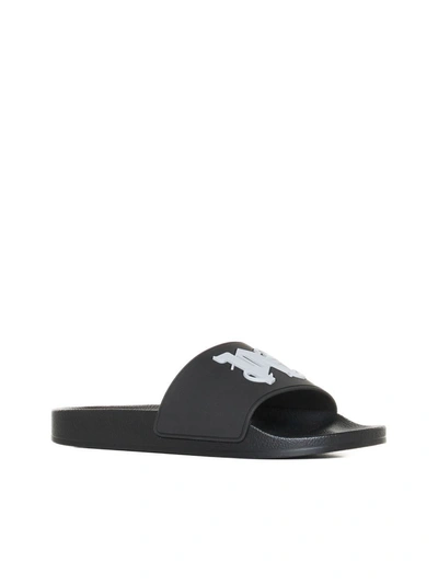 Shop Palm Angels Sandals In Black Light Grey
