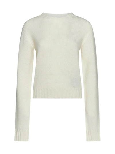 Shop Palm Angels Sweaters In Off White Black