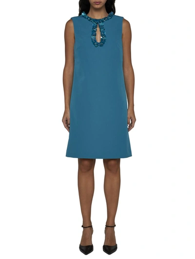 Shop P.a.r.o.s.h Parosh Dresses In Turquoise