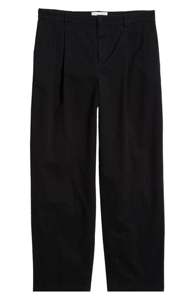 Shop Wax London Milo Twill Trousers In Black