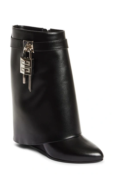 Shop Givenchy Shark Lock Ankle Boot In Black