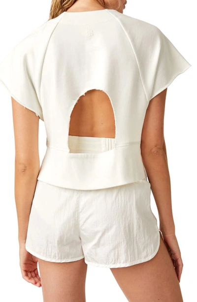 Shop Fp Movement Free People  Meditate Cutout T-shirt In White