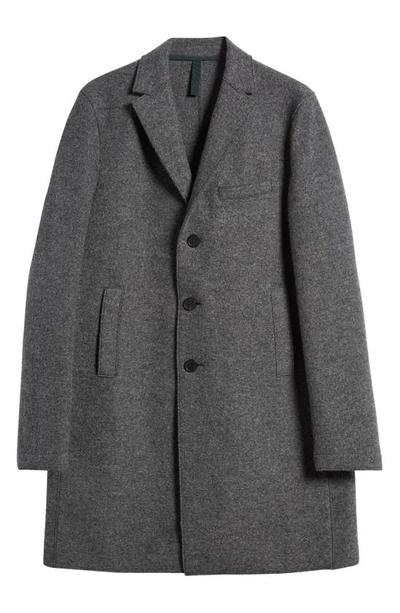 Shop Harris Wharf London Boiled Wool Coat In Middle Grey 140