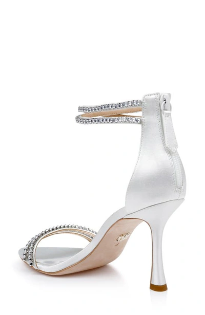 Shop Badgley Mischka Collection Logan Ankle Strap Sandal In Soft White