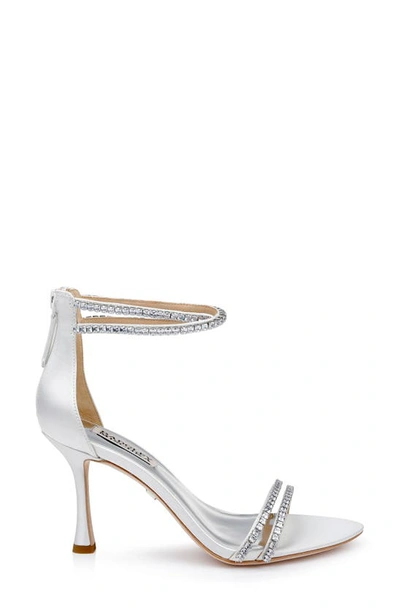 Shop Badgley Mischka Collection Logan Ankle Strap Sandal In Soft White