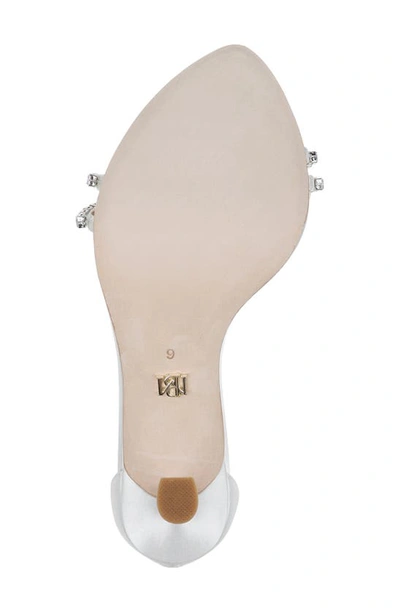 Shop Badgley Mischka Logan Ankle Strap Sandal In Soft White