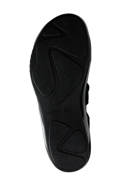 Wolky Desh Sandal In Black Savana Leather