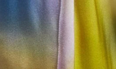 Atm Anthony Thomas Melillo Watercolor Print Silk Charmeuse Joggers In Watercolor Print