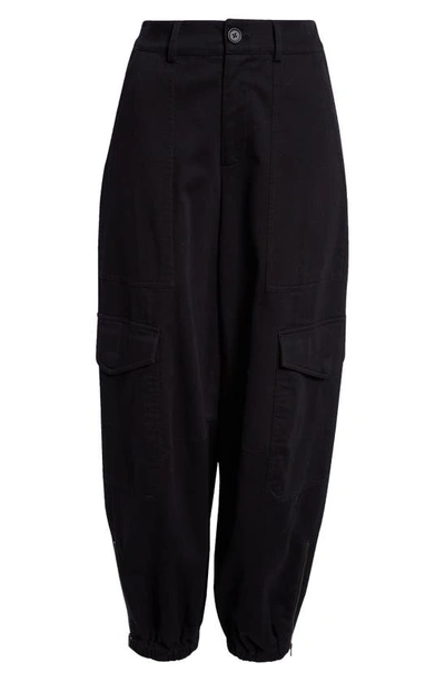Shop Atm Anthony Thomas Melillo Stretch Cotton Twill Cargo Joggers In Black