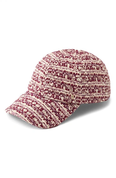 Helen Kaminski Charlette Bouclé Baseball Cap In Cranberry