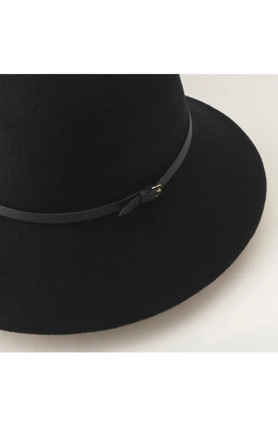 Shop Helen Kaminski Alto 9 Wool Hat In Black/ Black