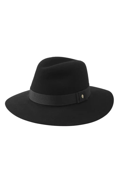 Shop Helen Kaminski Rose Conscious Merino Wool Hat In Black/ Black