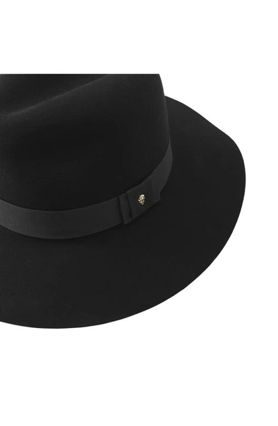 Shop Helen Kaminski Rose Conscious Merino Wool Hat In Black/ Black