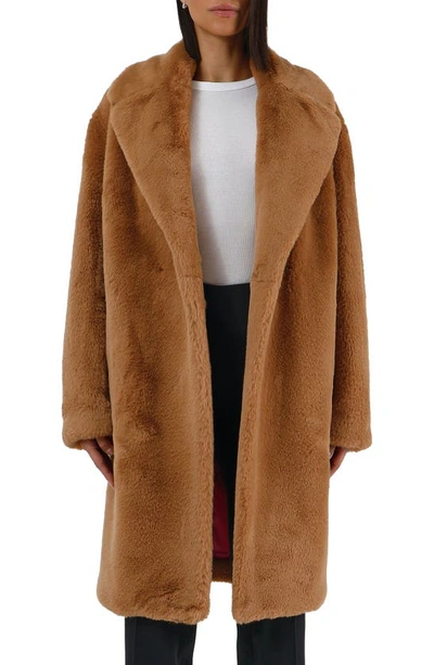 Shop Apparis Stella Pluche™ Faux Fur Coat In Biscuit