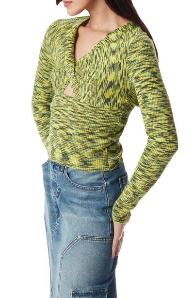 Shop Circus Ny By Sam Edelman Twisted Front Long Sleeve Knit Top In Black Forest