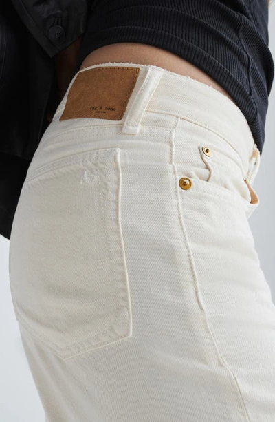 Rag & Bone Dre Featherweight Baggy Low Rise Boyfriend Jeans In Ecru