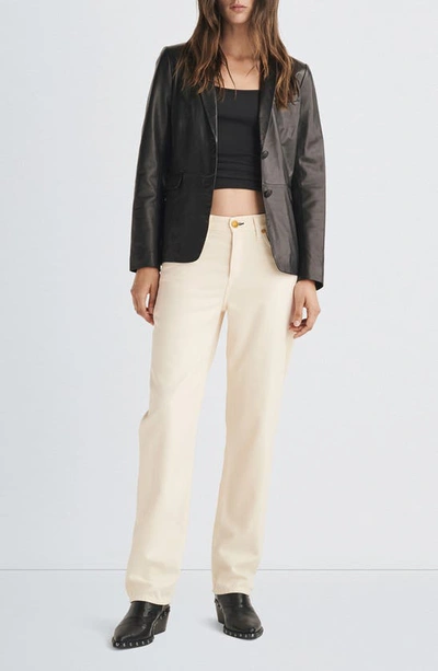 Rag & Bone Dre Featherweight Baggy Low Rise Boyfriend Jeans In Ecru