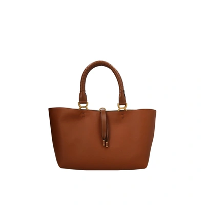 Shop Chloé Marcie Small Tote Bag In Brown