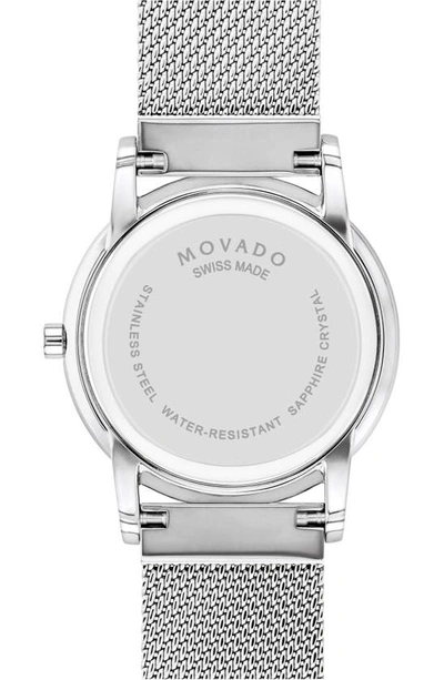 Shop Movado Museum Classic Mesh Strap Watch, 33mm In Silver