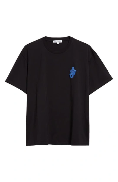 Shop Jw Anderson Anchor Logo Patch Cotton T-shirt In Black