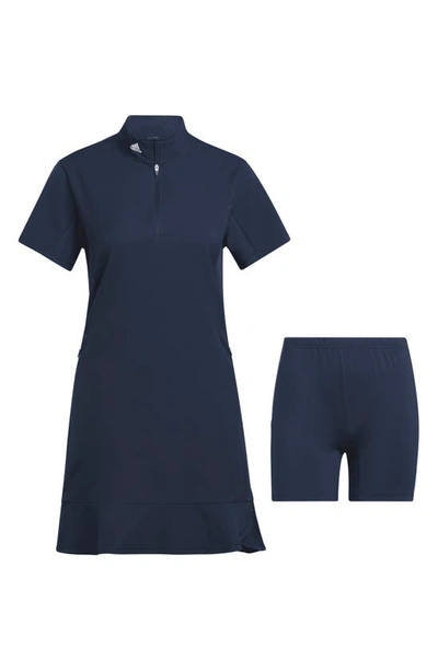 Shop Adidas Golf Primeblue Golf Dress & Bike Shorts Set In Collegiate Navy