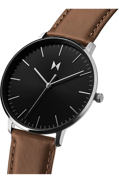Mvmt Legacy Slim Leather Strap Watch, 42mm In Brown
