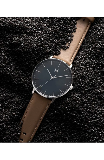 Mvmt Legacy Slim Leather Strap Watch, 42mm In Brown
