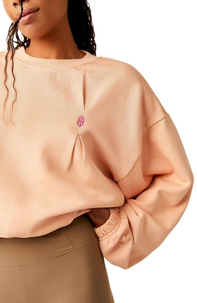 Fp Movement Start To Finish Bubble Sweatshirt In Pretty In Peach