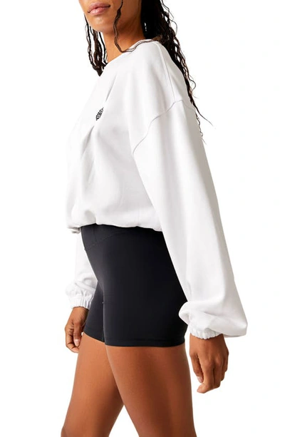 Shop Fp Movement By Free People Start To Finish Bubble Sweatshirt In White
