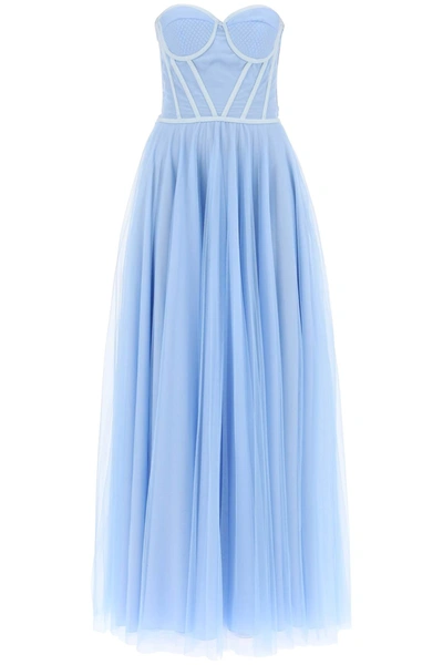 Shop 19:13 Dresscode Maxi Tulle Bustier Gown In Light Blue
