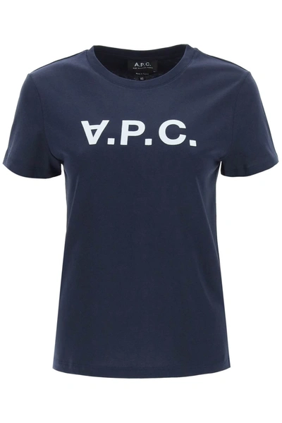 Shop Apc T-shirt With Flocked Vpc Logo In Mixed Colours