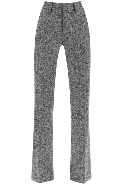 Shop Alessandra Rich Pants With Herringbone Motif In Mixed Colours