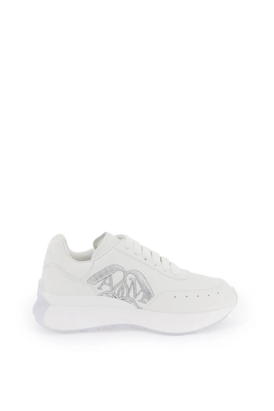 Shop Alexander Mcqueen Leather Sprint Runner Sneakers In Mixed Colours