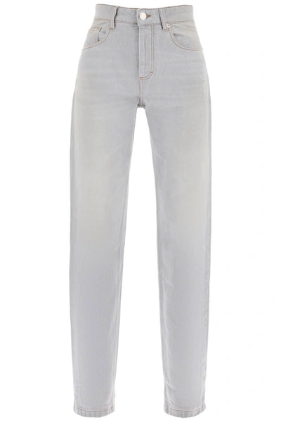 Shop Ami Alexandre Mattiussi Ami Paris Straight Cut Jeans In Grey