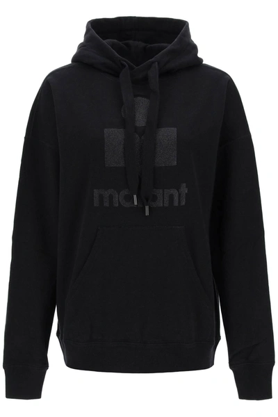 Shop Marant Etoile Isabel  Mansel Sweatshirt With Glitter Logo In Black