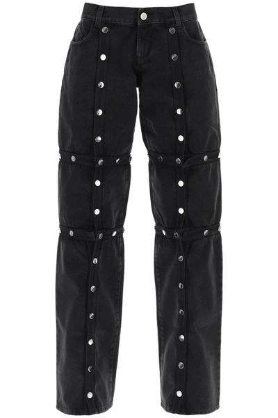Shop Attico Jeans With Detachable Panels In Black