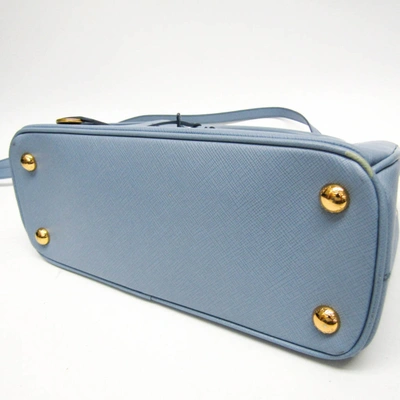 Shop Prada Galleria Blue Leather Shoulder Bag ()