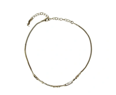 Shop Saint Laurent Women's Light Gold Brass Metal Appelle Moi Necklace