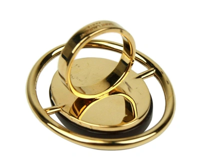 Shop Saint Laurent Women's Oval Brown Tortoise Shell Gold Ring