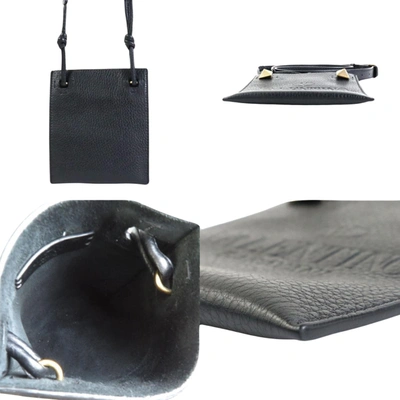 Shop Valentino Garavani Black Leather Clutch Bag ()