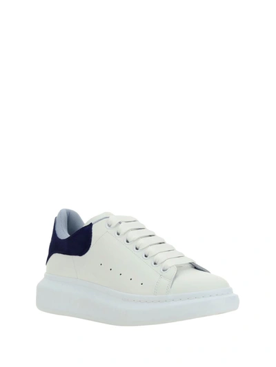 Shop Alexander Mcqueen Sneakers In White/navy/lig Blue