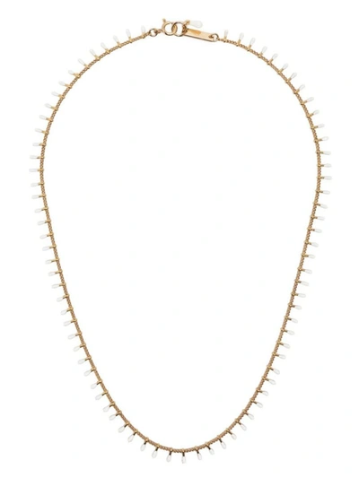 Shop Isabel Marant Casablanca Charm Necklace In Ecru
