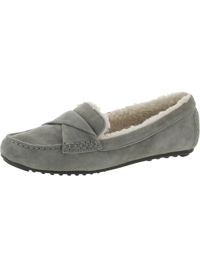Shop Bella Vita Prentice Womens Leather Slip On Loafers In Grey