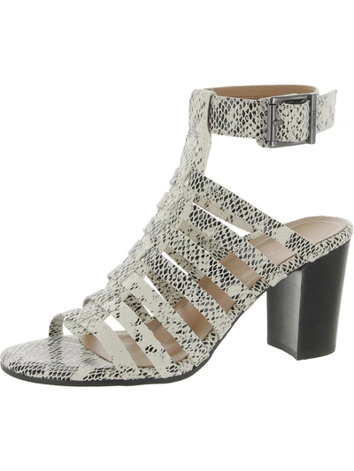 Shop Vionic Sami Womens Leather Ankle Strap Heels In Grey