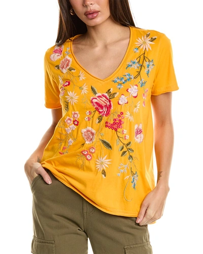 Shop Johnny Was Catalina Everyday T-shirt In Yellow